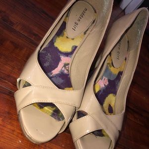 Madden Girl Nude Peep Toe Pumps